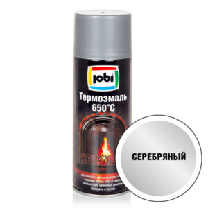 JOBI Эмаль Аэрозоль  Серебро [520мл]термостойкая +650С